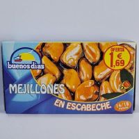 MEJILLONES ESCABECHE 14/18 R-120 "BUENOS DIAS" 25 UD