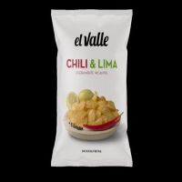 PATATA LISA SABOR CHILI Y LIMA 90Grs. EURO EL VALLE
