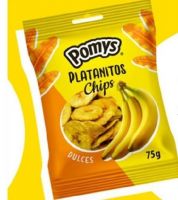 PLATANITOS CHIPS DULCES POMYS 75GR 15UD